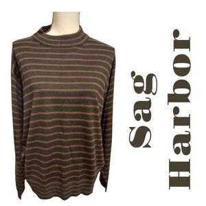 Sag Harbor sweater Vintage style New with tags Striped womens size XL